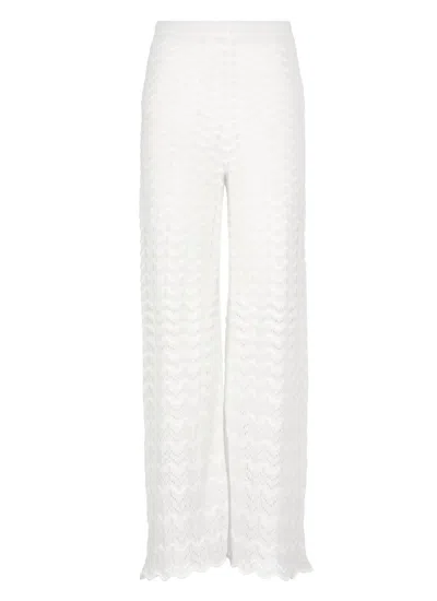 D Exterior D. Exterior White Cotton Blend Pants