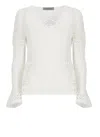 D Exterior D. Exterior White Cotton Sweater