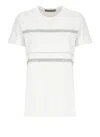 D Exterior D.exterior Cotton Jersey Chain Drop T-shirt In White