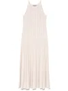 D Exterior D.exterior White Long Dress Sleeveless Lurex-effect In White