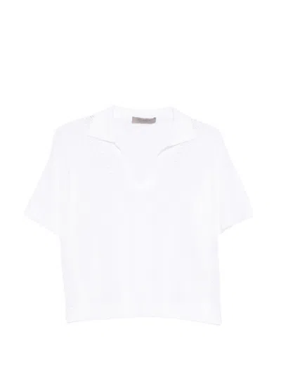D Exterior White Shirt Collar Short Sleeves Polo