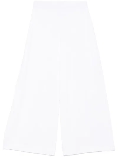 D Exterior Pantaloni Bianchi Con Elastico In Vita In Bianco