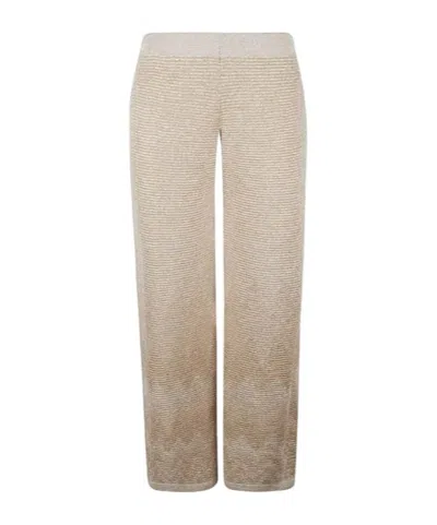 D Exterior Wide-leg Casual Pants In Brown