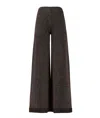 D Exterior Wide-leg Casual Pants In Brown
