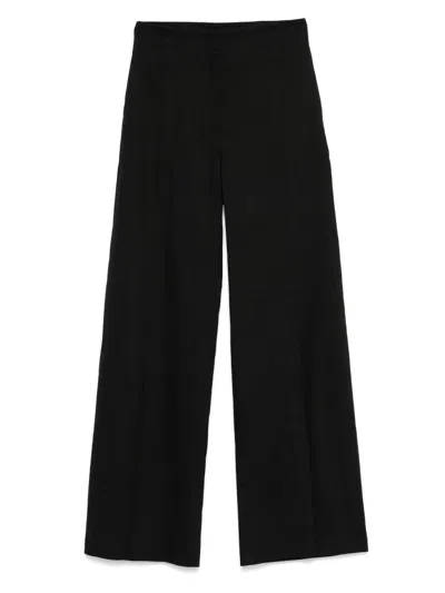 D Exterior Wide-leg Trousers In Black