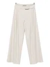 D Exterior Wide-leg Trousers With High Waist In White