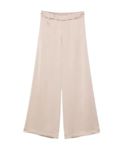D Exterior Wide-leg Casual Pants In Brown
