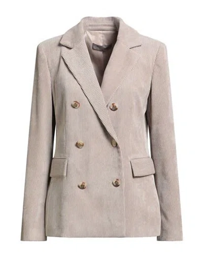 D Exterior D. Exterior Woman Blazer Beige Size 8 Polyester, Polyamide, Elastane In Multi