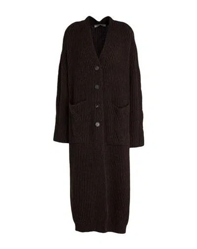 D Exterior D. Exterior Woman Cardigan Brown Size Xs Wool, Viscose, Polyamide, Cashmere, Silk