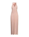 D Exterior D. Exterior Woman Maxi Dress Blush Size Xs Viscose, Polyamide, Polyester, Metallic Polyester, Elasta In Pink