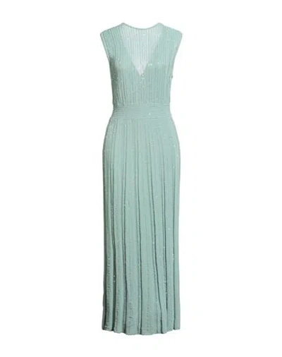 D Exterior D. Exterior Woman Maxi Dress Light Green Size S Viscose, Polyamide, Polyester