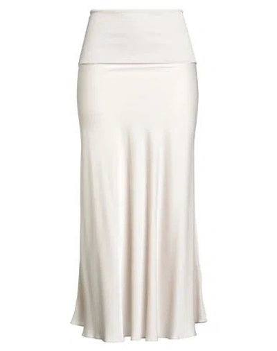 D Exterior D. Exterior Woman Maxi Skirt Beige Size 10 Wool In Multi