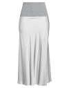 D Exterior D. Exterior Woman Maxi Skirt Grey Size 10 Wool In Gray
