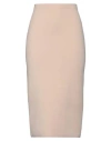 D Exterior D. Exterior Woman Midi Skirt Beige Size Xl Merino Wool, Polyester In Beige