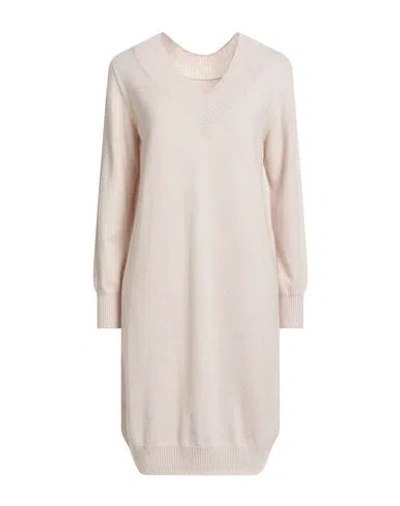 D Exterior D. Exterior Woman Mini Dress Beige Size M Cashmere, Viscose, Merino Wool, Polyamide In Neutral