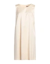 D-exterior D. Exterior Woman Mini Dress Cream Size 12 Viscose, Cotton, Elastane In White