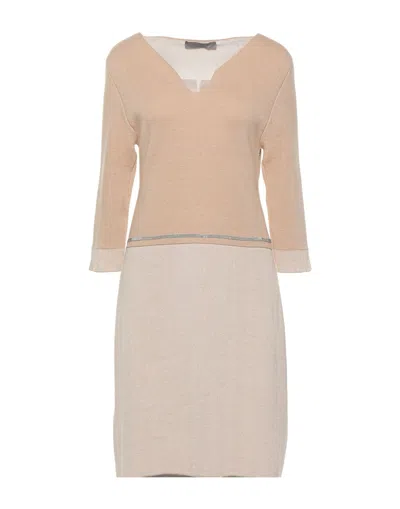 D-exterior Short Dresses In Sand