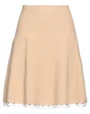 D-exterior Mini Skirts In Beige