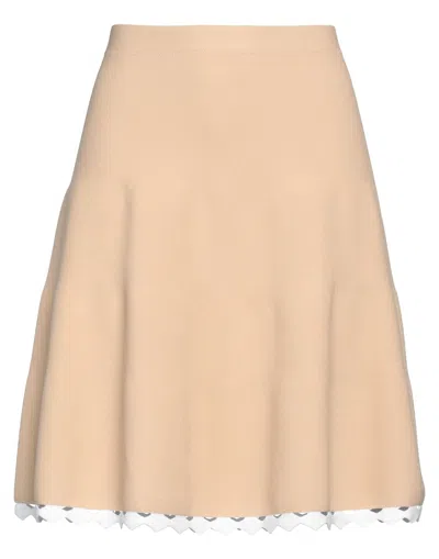 D-exterior Mini Skirts In Beige