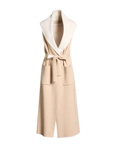 D Exterior D. Exterior Woman Overcoat & Trench Coat Beige Size S Wool, Cashmere, Viscose, Polyamide, Silk In Neutral