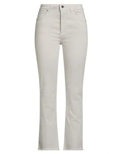 D Exterior D. Exterior Woman Pants Beige Size 10 Cotton, Elastane In Multi