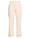 D Exterior D. Exterior Woman Pants Beige Size 10 Linen, Elastane In Neutral