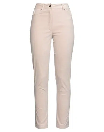 D-exterior D. Exterior Woman Pants Beige Size 14 Cotton, Viscose, Elastane