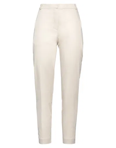 D EXTERIOR D. EXTERIOR WOMAN PANTS BEIGE SIZE 8 COTTON, ELASTANE