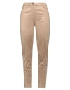 D-exterior D. Exterior Woman Pants Beige Size 8 Polyester, Elastane In Beige