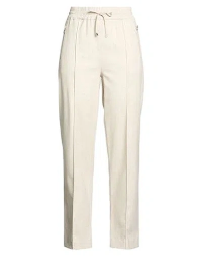 D Exterior D. Exterior Woman Pants Ivory Size 8 Polyester, Viscose, Wool, Polyamide, Elastane In White