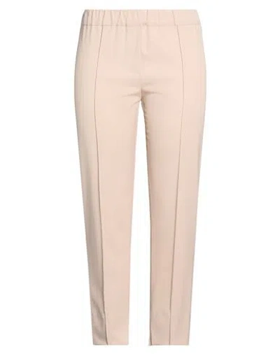 D Exterior D. Exterior Woman Pants Light Brown Size 10 Wool, Elastane In Neutral