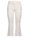 D-exterior D. Exterior Woman Pants Light Grey Size 10 Cotton, Polyamide, Elastane In Grey