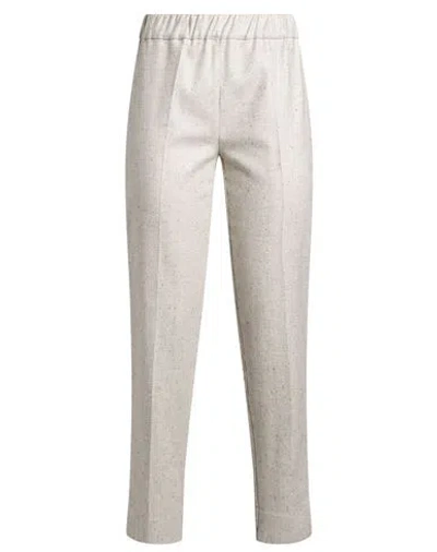 D Exterior D. Exterior Woman Pants Light Grey Size 6 Viscose, Wool, Polyester, Elastane