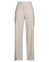 D Exterior D. Exterior Woman Pants Beige Size 12 Wool, Polyester, Elastane In Gray