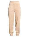 D Exterior D. Exterior Woman Pants Sand Size 10 Polyester, Polyamide, Elastane In Neutral