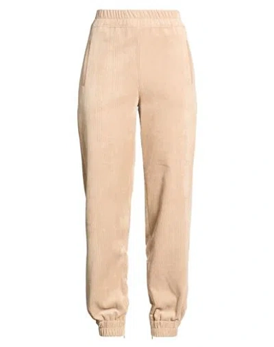 D Exterior D. Exterior Woman Pants Sand Size 10 Polyester, Polyamide, Elastane In Neutral