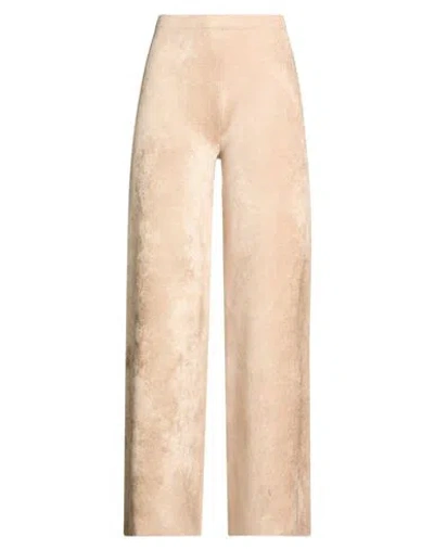 D Exterior D. Exterior Woman Pants Sand Size M Polyamide, Viscose, Wool, Polyester, Elastane In Neutral