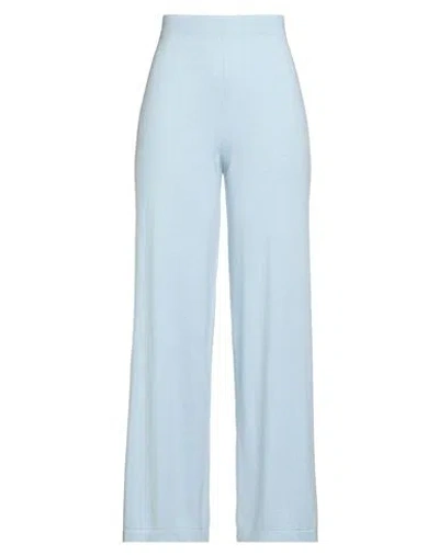 D Exterior D. Exterior Woman Pants Sky Blue Size M Viscose, Cashmere, Merino Wool, Polyamide
