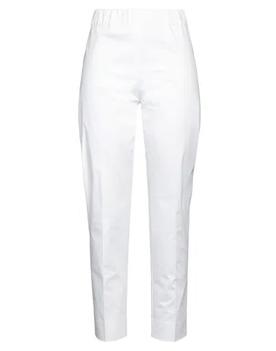 D EXTERIOR D. EXTERIOR WOMAN PANTS WHITE SIZE 6 COTTON, ELASTANE