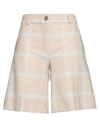 D Exterior D. Exterior Woman Shorts & Bermuda Shorts Beige Size 6 Polyester, Merino Wool, Elastane In Beige