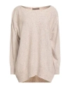 D Exterior D. Exterior Woman Sweater Beige Size L Merino Wool, Viscose, Polyamide, Silk In Neutral