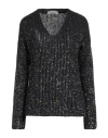 D Exterior D. Exterior Woman Sweater Black Size Xl Polyamide, Polyester, Merino Wool, Alpaca Wool In Black