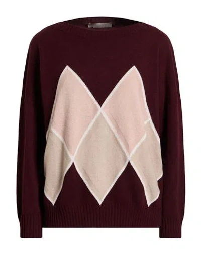 D Exterior D. Exterior Woman Sweater Burgundy Size S Cashmere, Viscose, Merino Wool, Polyamide In Brown