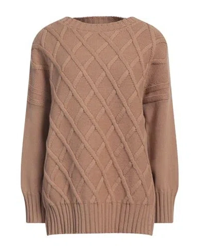 D Exterior D. Exterior Woman Sweater Camel Size Xs Merino Wool, Silk, Cashmere