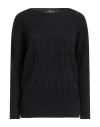 D Exterior D. Exterior Woman Sweater Charcoal Size Xl Merino Wool In Black