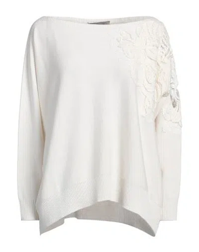 D Exterior D. Exterior Woman Sweater Ivory Size S Cashmere, Viscose, Wool, Polyamide In White