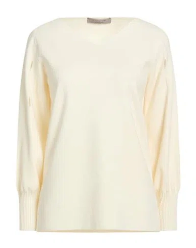 D Exterior D. Exterior Woman Sweater Off White Size M Merino Wool, Polyester In Yellow