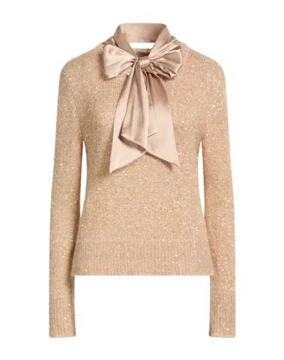 D Exterior D. Exterior Woman Sweater Sand Size M Polyamide, Polyester, Wool, Alpaca Wool, Elastane