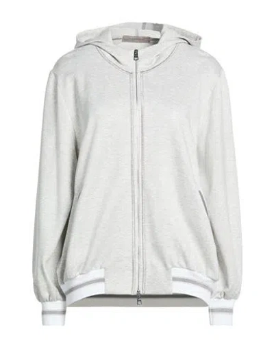 D Exterior D. Exterior Woman Sweatshirt Light Grey Size M Viscose, Polyester, Polyamide, Metallized Polyamide,  In Gray