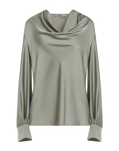 D Exterior D. Exterior Woman Top Sage Green Size M Polyester, Elastane In Multi